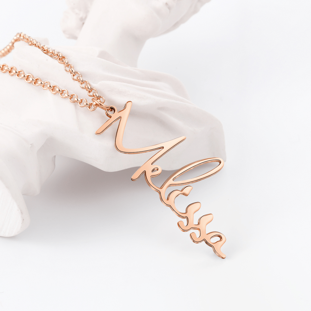 jewelaus Necklace 925 Sterling Silver / Rose Gold Plated Sterling Silver Name Necklace