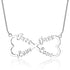 jewelaus Necklace 925 Sterling Silver / White Gold Plated Infinity Name necklace