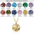 jewelaus Necklace Gold Plated Birthstones Hollow Cage Necklace