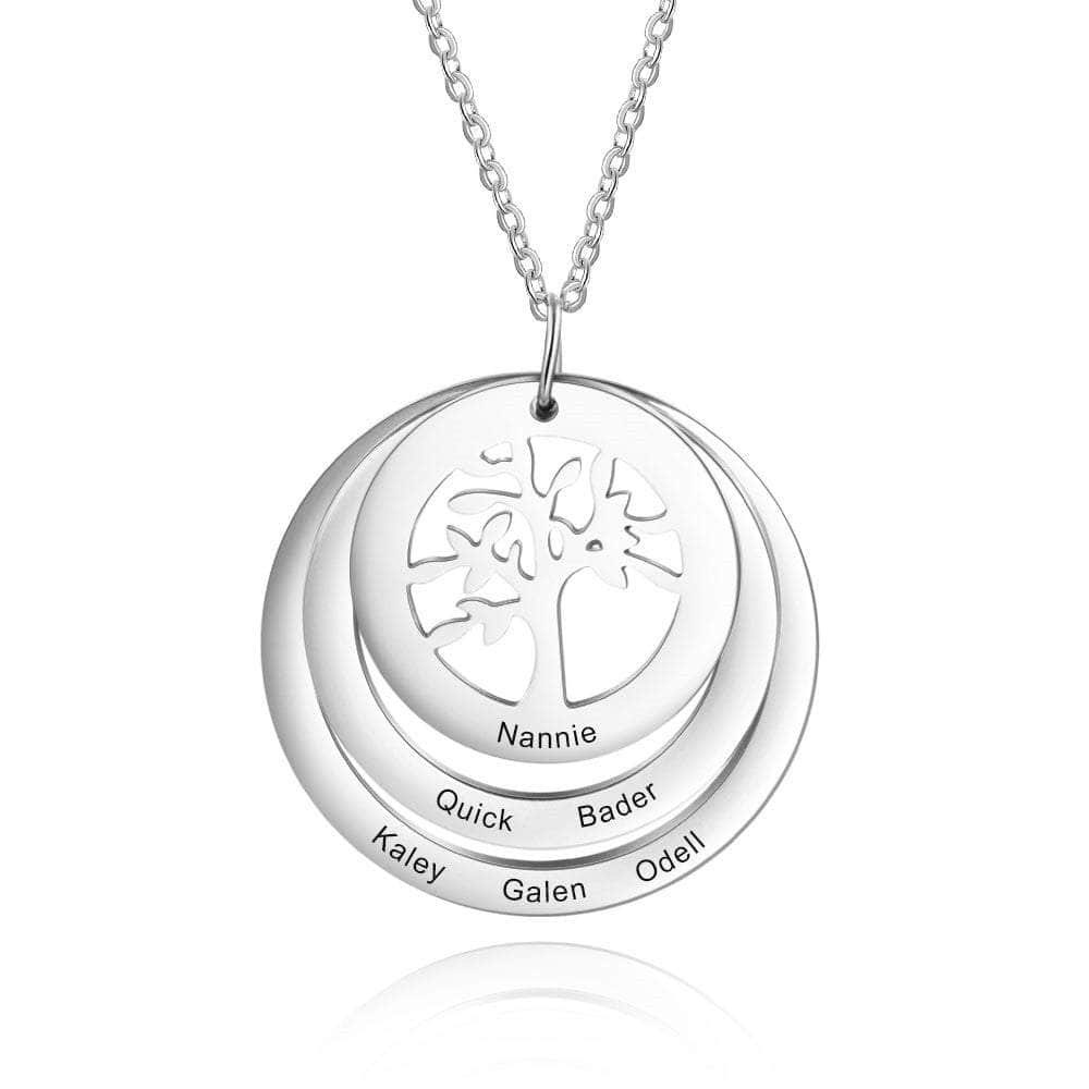 jewelaus Necklace Stainless Steel Personalized Stainless Steel Tree Necklace