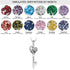jewelaus Necklace White Gold Plated 925 Heart Key Necklace with Birthstones