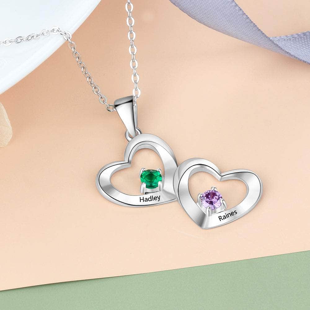 jewelaus Necklaces Double Hearts Necklace