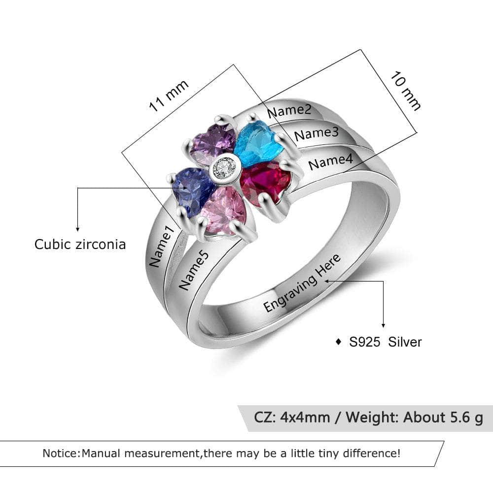 jewelaus Ring 925 Flower Shape Ring