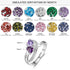 jewelaus Ring 925 Sterling Silver / 11 Custom Double Birthstone Ring