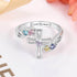 jewelaus Ring Silver Cross Name Birthstone Ring