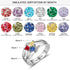 jewelaus Rings 10 925 Sterling Silver Birthstones Ring