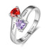 jewelaus Rings 5 Sterling Silver Two Birthstone Ring