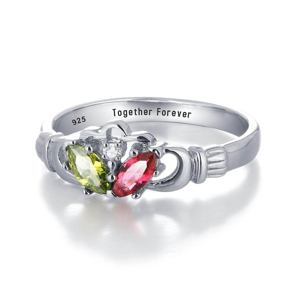 jewelaus Rings 6 925 Sterling Silver Birthstone Ring