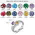 jewelaus Rings 6 925 Sterling Silver Birthstone Ring