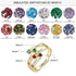 jewelaus Rings 6 / Gold Plated 925 Silver Crystal Zirconia Rings