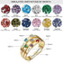 jewelaus Rings 6 / Gold Plated Birthstone Rings with Names