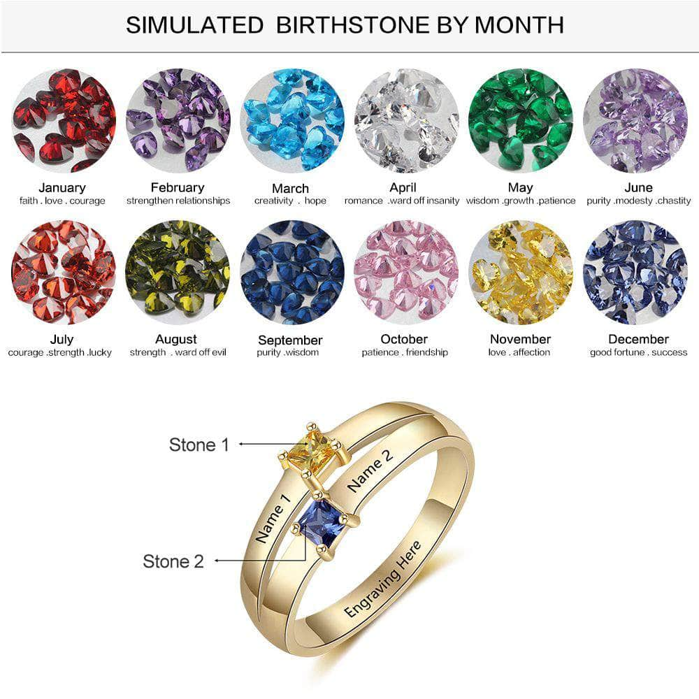 jewelaus Rings 6 / Gold Plated Silver Cubic Zirconia Rings