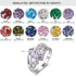 jewelaus Rings 6 Sterling Silver Birthstone & Engraved Ring