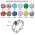 jewelaus Rings 7 Silver CZ Personalized Ring