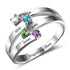 jewelaus Rings 925 Silver Crystal Zirconia Rings