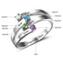 jewelaus Rings 925 Silver Crystal Zirconia Rings