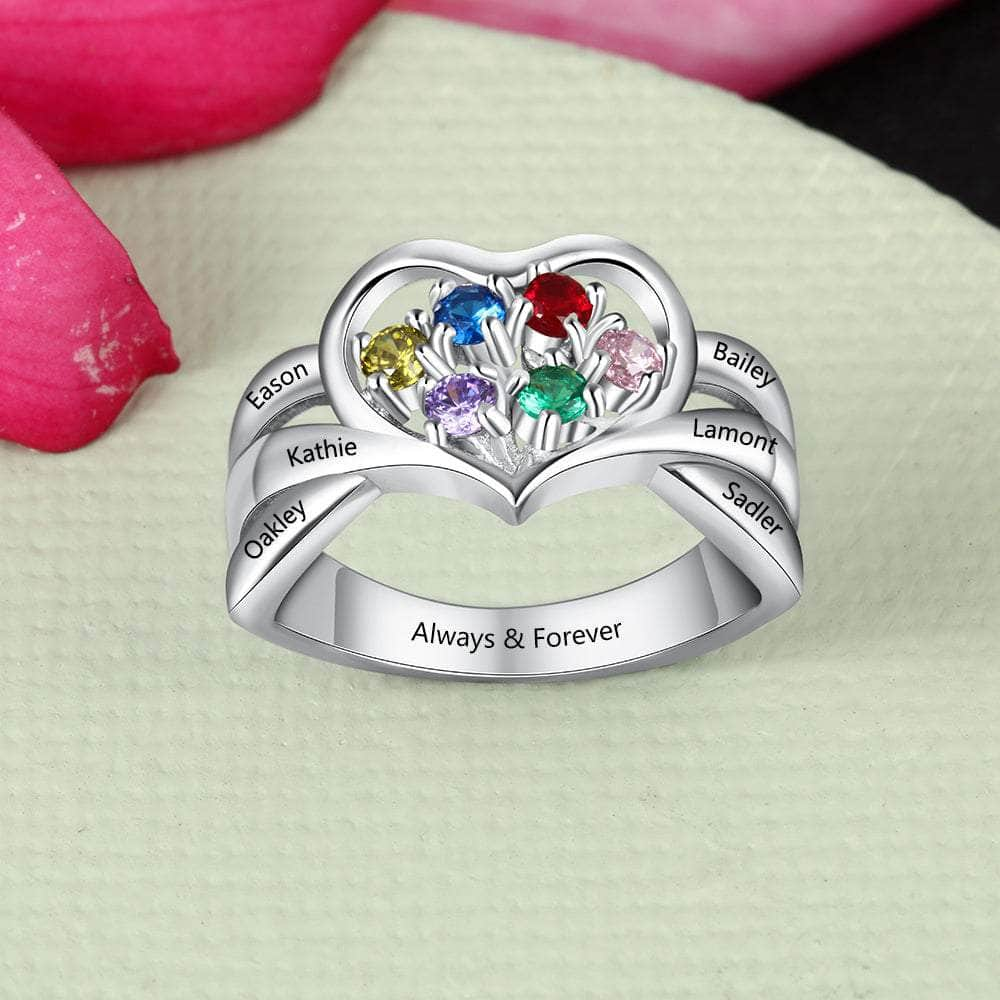 jewelaus Rings 925 Silver Heart Shape Ring