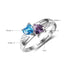 jewelaus Rings 925 Sterling Silver Birthstone Ring