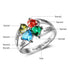 jewelaus Rings 925 Sterling Silver Birthstone Ring