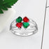 jewelaus Rings 925 Sterling Silver Birthstone Ring