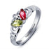 jewelaus Rings 925 Sterling Silver Birthstone Ring