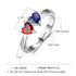 jewelaus Rings 925 Sterling Silver Birthstone Ring