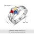 jewelaus Rings 925 Sterling Silver Birthstones Ring