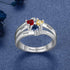 jewelaus Rings 925 Sterling Silver Birthstones Ring