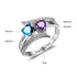 jewelaus Rings 925 Sterling Silver Heart Birthstone Ring