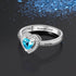 jewelaus Rings 925 Sterling Silver Heart CZ Ring