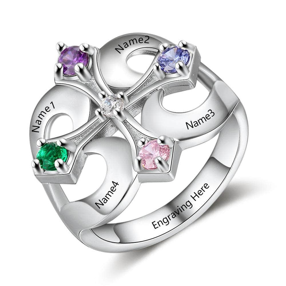 jewelaus Rings Birthstone Cross Rings