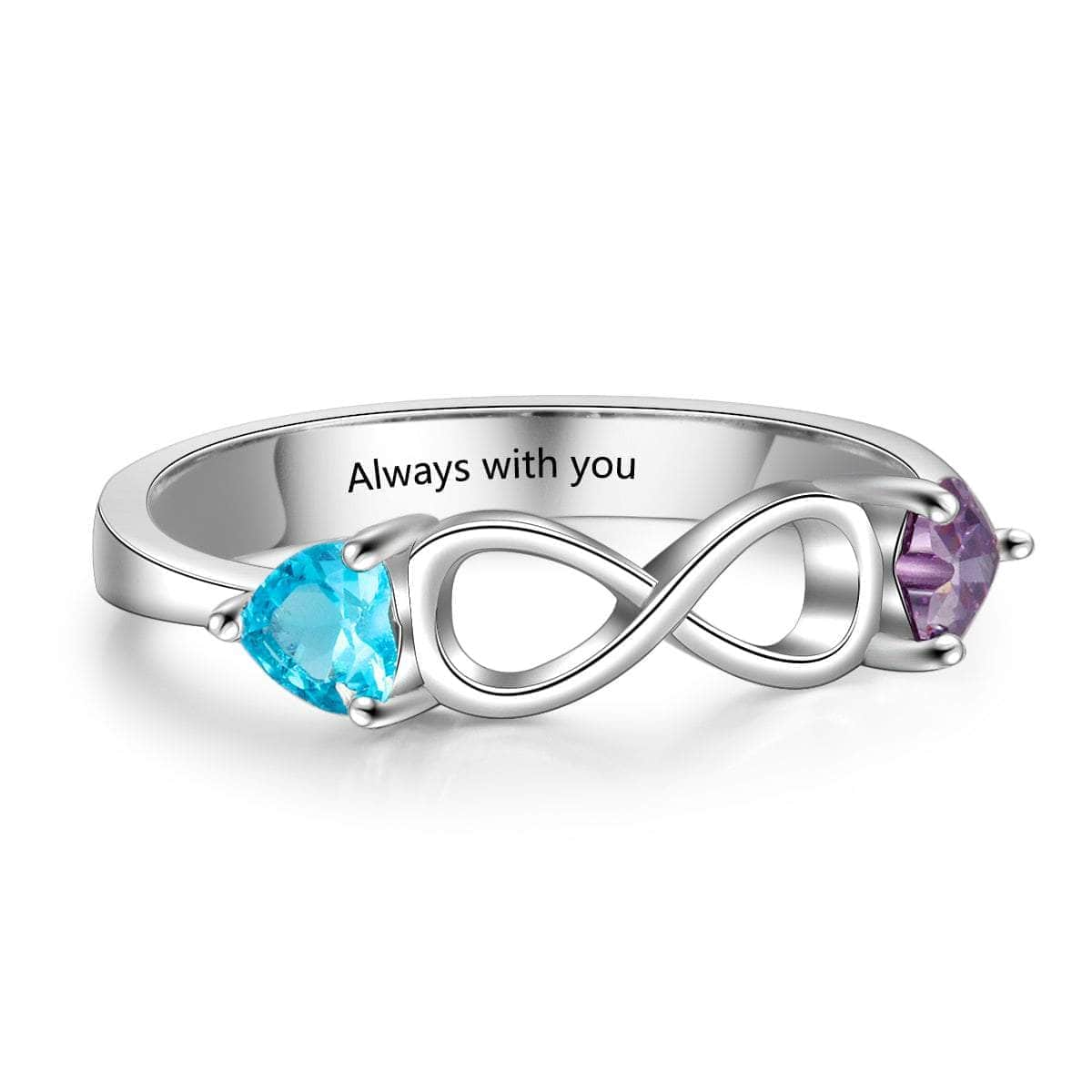 jewelaus Rings Custom Two Birthstone Rings