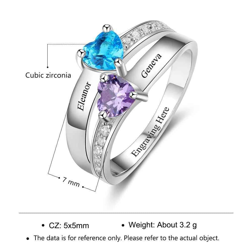 jewelaus Rings S925 Birthstone Name Rings