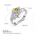 jewelaus Rings S925 Heart Birthstone Rings