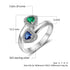 jewelaus Rings Sterling Silver Birthtsone Heart Ring