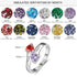 jewelaus Rings Sterling Silver Two Birthstone Ring