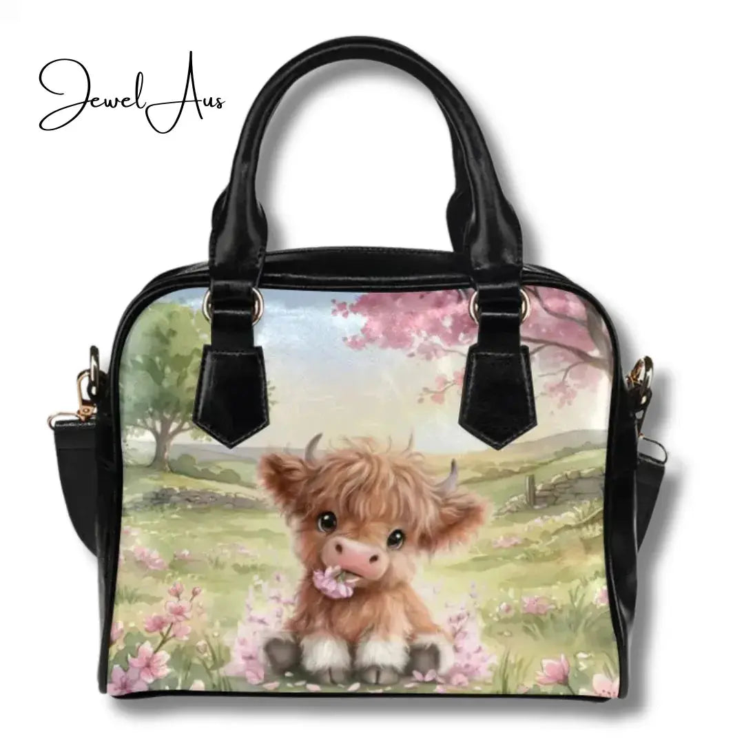 jewleaus Handbag Highland Cow Handbag