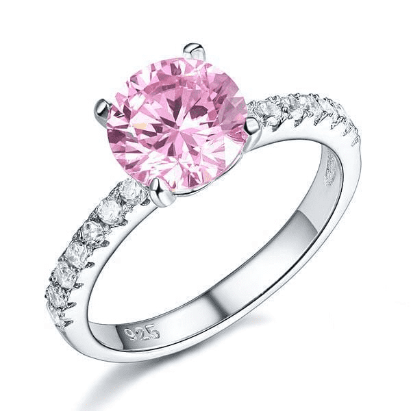 mewe-jewelry.com CUSTOM ring Silver 2 Carat Fancy Pink Ring