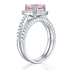 mewe-jewelry.com CUSTOM ring Silver 2 Ct Double Halo Pink Ring