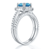 mewe-jewelry.com CUSTOM ring Silver Halo Blue Engagement Ring