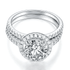 mewe-jewelry.com CUSTOM ring Silver Halo Clear Engagement Ring