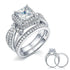 mewe-jewelry.com CUSTOM ring Silver Vintage Style Princess Ct 2 piece Ring