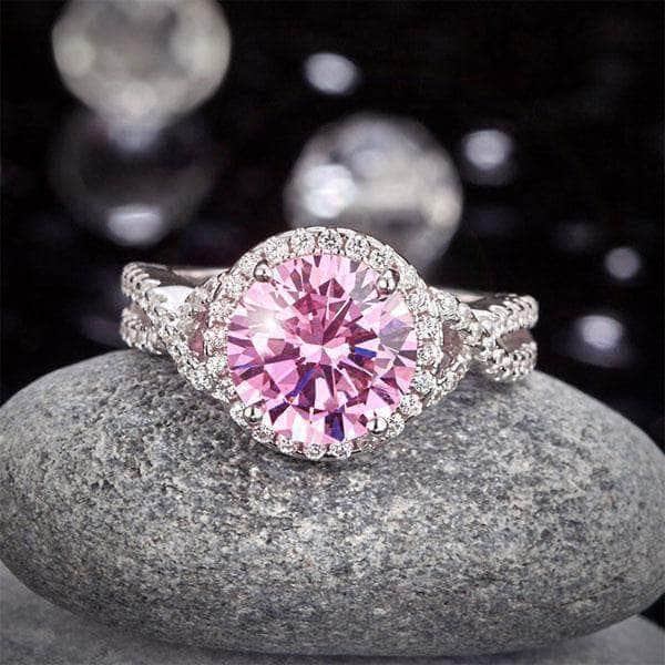 mewe-jewelry.com CUSTOM ring Sterling Silver 3 Carat Fancy Pink Ring
