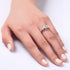 mewe-jewelry.com CUSTOM ring Sterling silver 3 Stone Created Diamond Ring