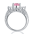 mewe-jewelry.com CUSTOM ring Sterling Silver 3-Stone Pink Ring