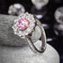 mewe-jewelry.com Rings Sterling Silver Snowflake 1 Ct Fancy Pink Created