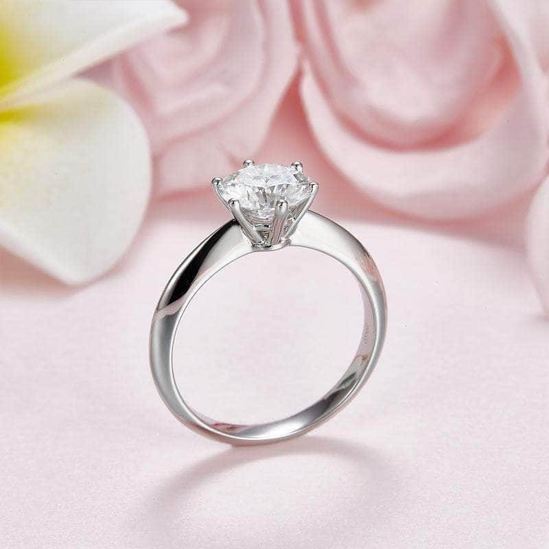 MEWE-JEWELRY Rings 1.5 Carat Moissanite Solitaire Diamond Ring