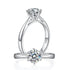 MEWE-JEWELRY Rings 1 Carat Moissanite 6-Claws Diamond Ring