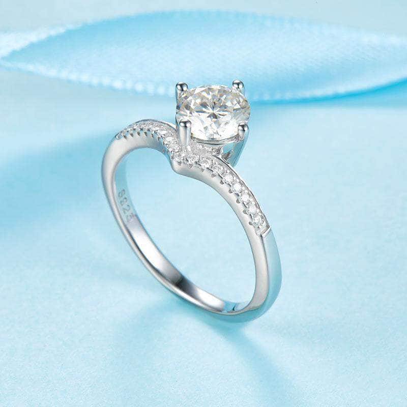 MEWE-JEWELRY Rings 1 Carat Moissanite Diamond Ring