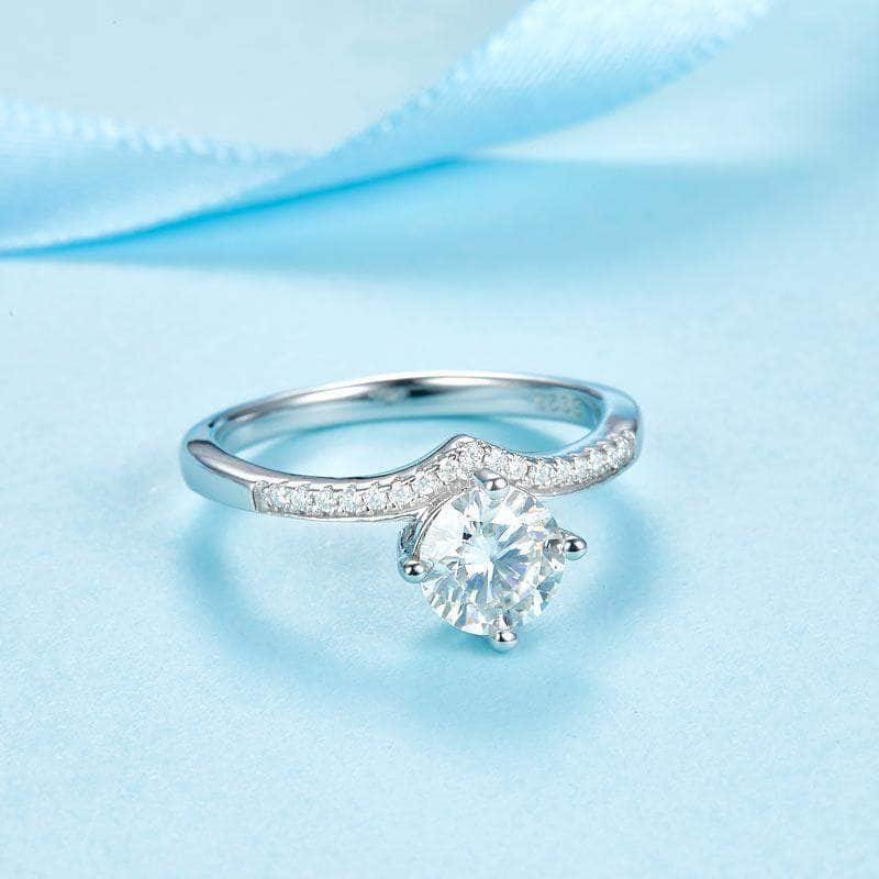 MEWE-JEWELRY Rings 1 Carat Moissanite Diamond Ring